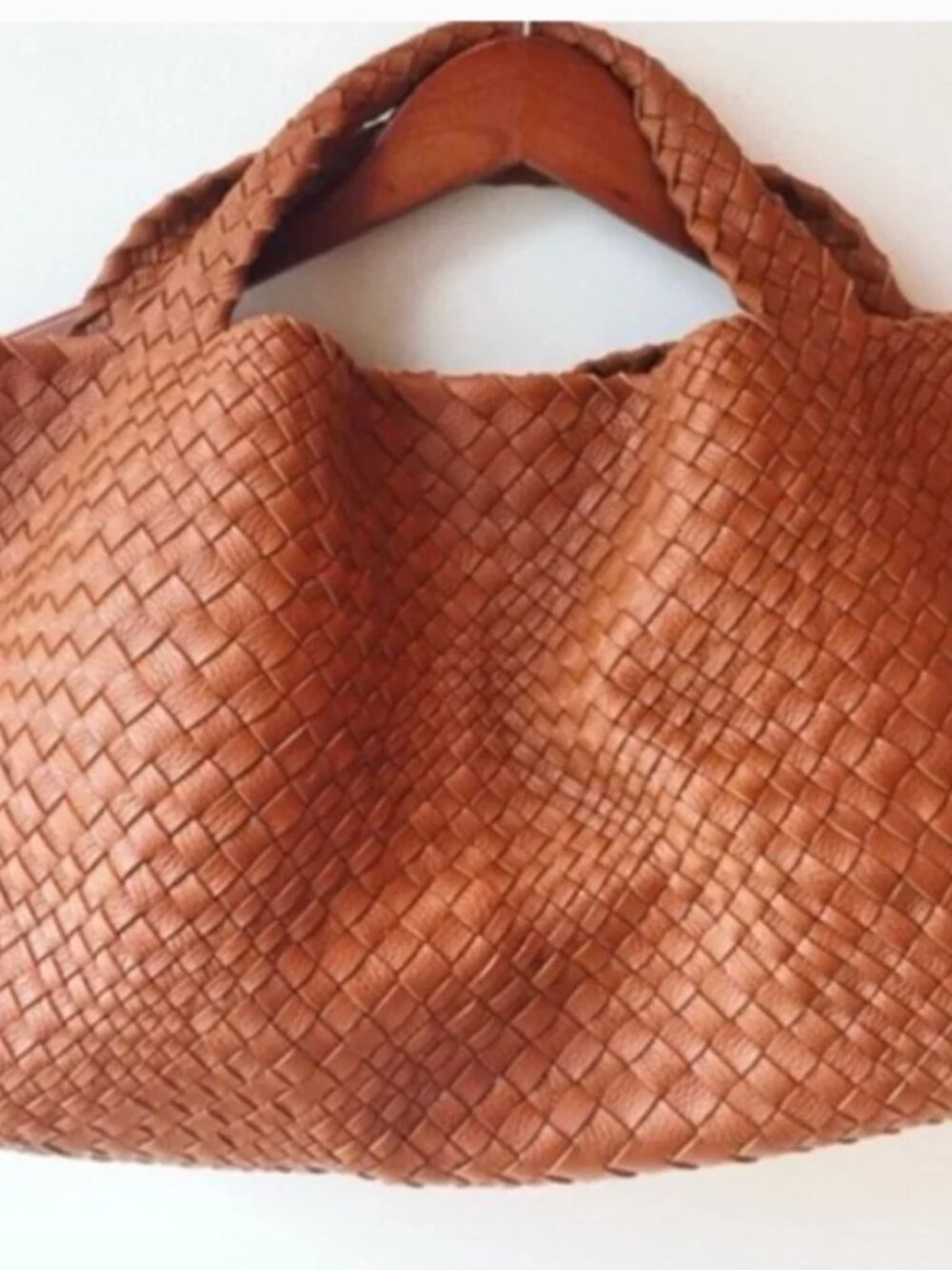 FALOR Firenze Tote Bag Cognac Tote *FAIR CONDITION* Flaws-chips in leather